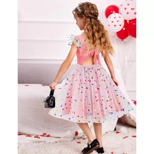 Arshiner Toddler Tutu Dress Little Girls Summer Tulle Backless Party Birthday Cotton Dresses 2-6Y