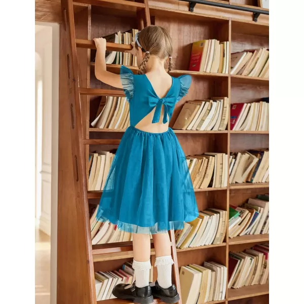 Arshiner Toddler Tutu Dress Little Girls Summer Tulle Backless Party Birthday Cotton Dresses 2-6Y
