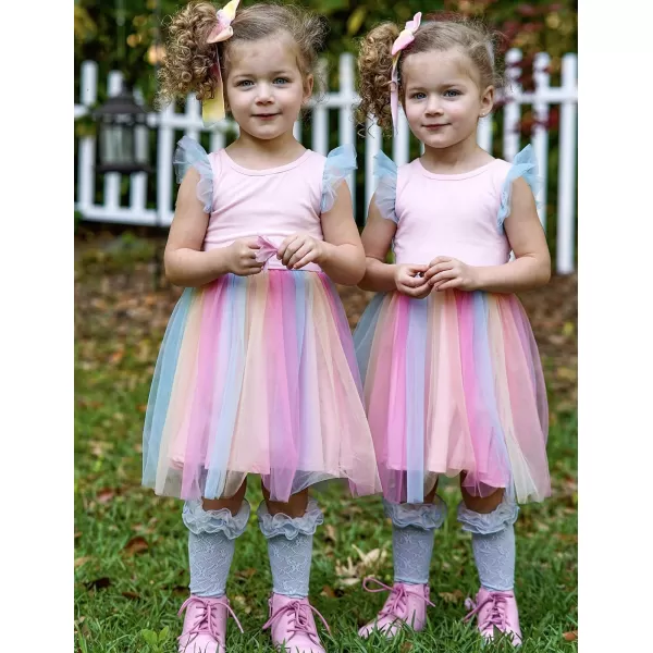Arshiner Toddler Tutu Dress Little Girls Summer Tulle Backless Party Birthday Cotton Dresses 2-6Y