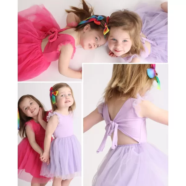 Arshiner Toddler Tutu Dress Little Girls Summer Tulle Backless Party Birthday Cotton Dresses 2-6Y