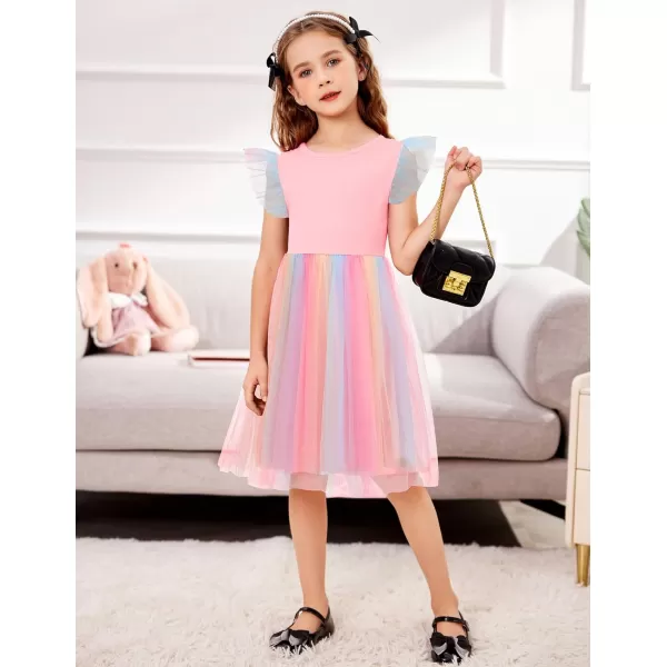 Arshiner Toddler Tutu Dress Little Girls Summer Tulle Backless Party Birthday Cotton Dresses 2-6Y