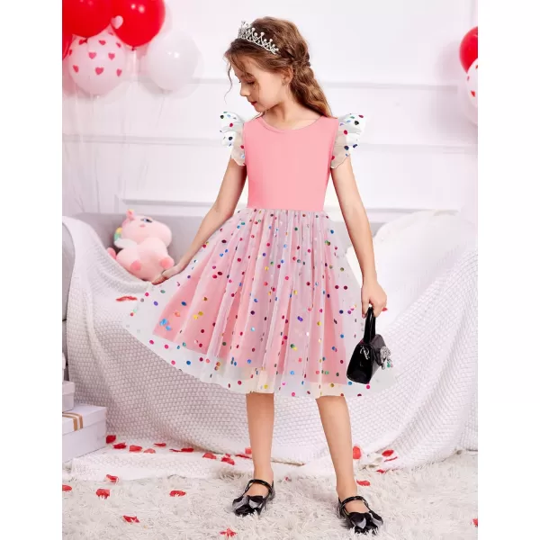 Arshiner Toddler Tutu Dress Little Girls Summer Tulle Backless Party Birthday Cotton Dresses 2-6Y