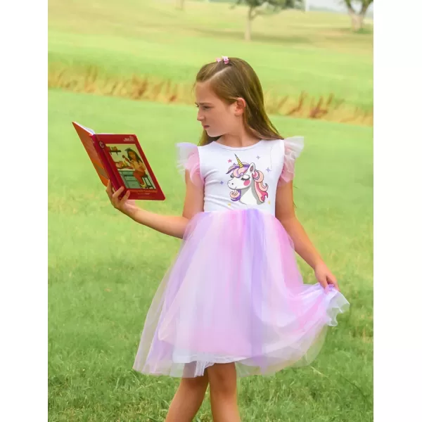 Arshiner Toddler Tutu Dress Little Girls Summer Tulle Backless Party Birthday Cotton Dresses 2-6Y