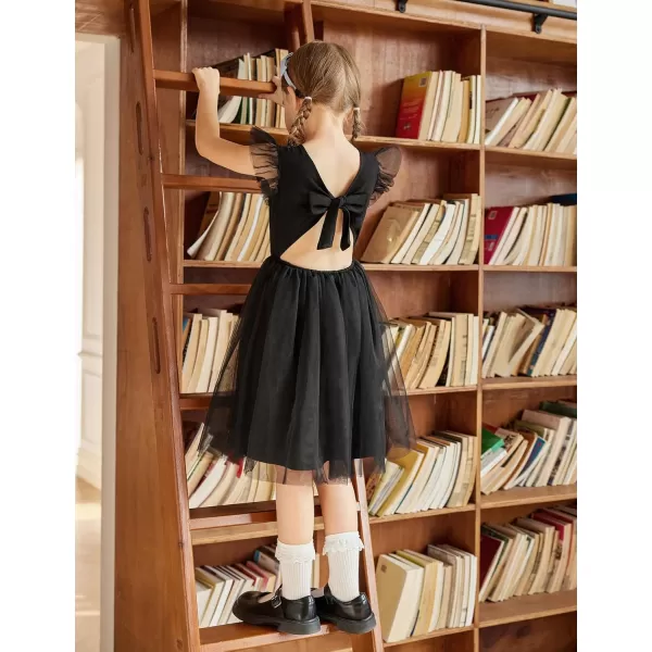 Arshiner Toddler Tutu Dress Little Girls Summer Tulle Backless Party Birthday Cotton Dresses 2-6Y