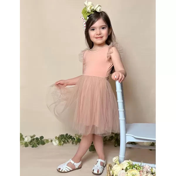 Arshiner Toddler Tutu Dress Little Girls Summer Tulle Backless Party Birthday Cotton Dresses 2-6Y