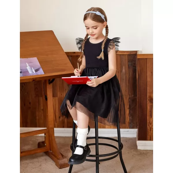 Arshiner Toddler Tutu Dress Little Girls Summer Tulle Backless Party Birthday Cotton Dresses 2-6Y