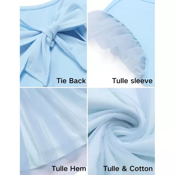 Arshiner Toddler Tutu Dress Little Girls Summer Tulle Backless Party Birthday Cotton Dresses 2-6Y