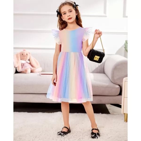Arshiner Toddler Tutu Dress Little Girls Summer Tulle Backless Party Birthday Cotton Dresses 2-6Y