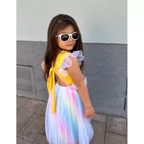 Arshiner Toddler Tutu Dress Little Girls Summer Tulle Backless Party Birthday Cotton Dresses 2-6Y