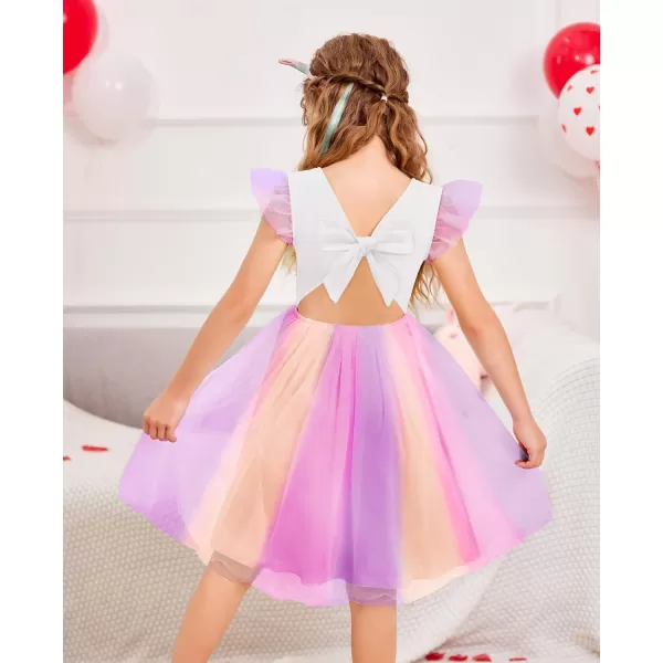 Arshiner Toddler Tutu Dress Little Girls Summer Tulle Backless Party Birthday Cotton Dresses 2-6Y