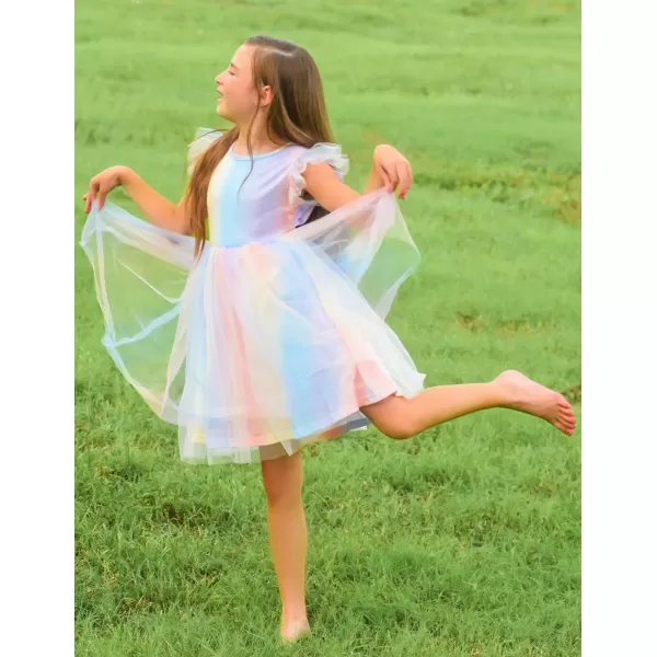 Arshiner Toddler Tutu Dress Little Girls Summer Tulle Backless Party Birthday Cotton Dresses 2-6Y