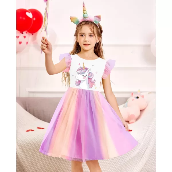 Arshiner Toddler Tutu Dress Little Girls Summer Tulle Backless Party Birthday Cotton Dresses 2-6Y