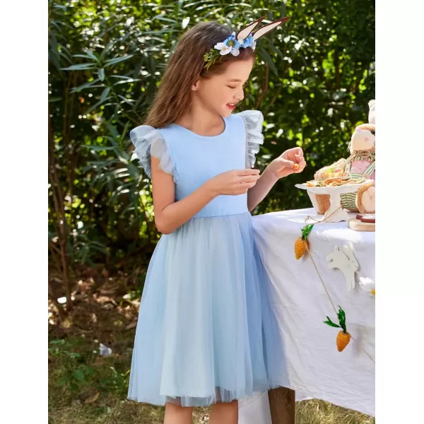 Arshiner Toddler Tutu Dress Little Girls Summer Tulle Backless Party Birthday Cotton Dresses 2-6Y