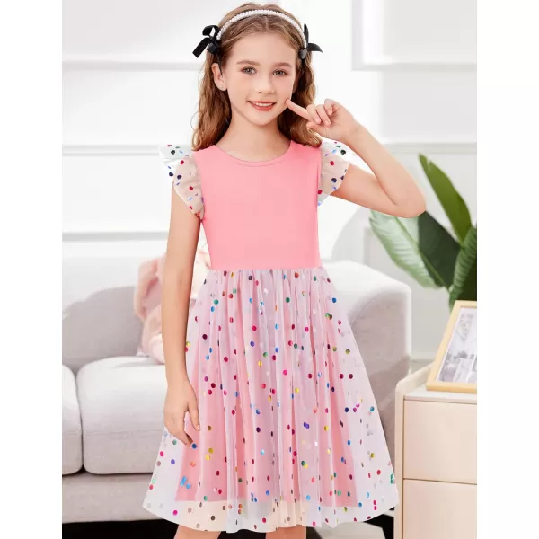 Arshiner Toddler Tutu Dress Little Girls Summer Tulle Backless Party Birthday Cotton Dresses 2-6Y
