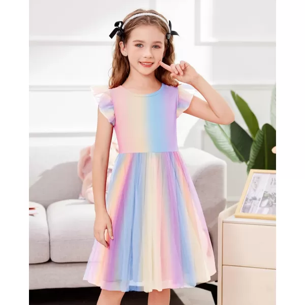 Arshiner Toddler Tutu Dress Little Girls Summer Tulle Backless Party Birthday Cotton Dresses 2-6Y