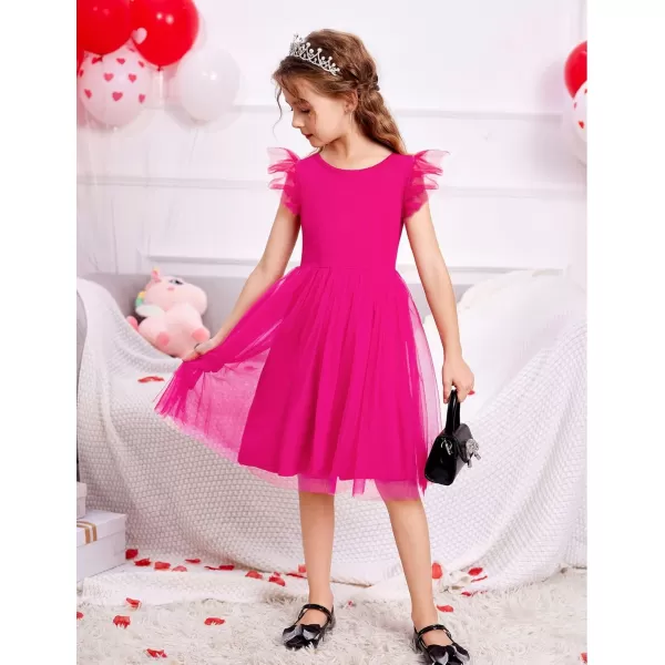 Arshiner Toddler Tutu Dress Little Girls Summer Tulle Backless Party Birthday Cotton Dresses 2-6Y
