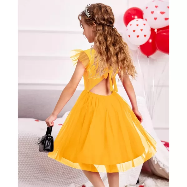 Arshiner Toddler Tutu Dress Little Girls Summer Tulle Backless Party Birthday Cotton Dresses 2-6Y