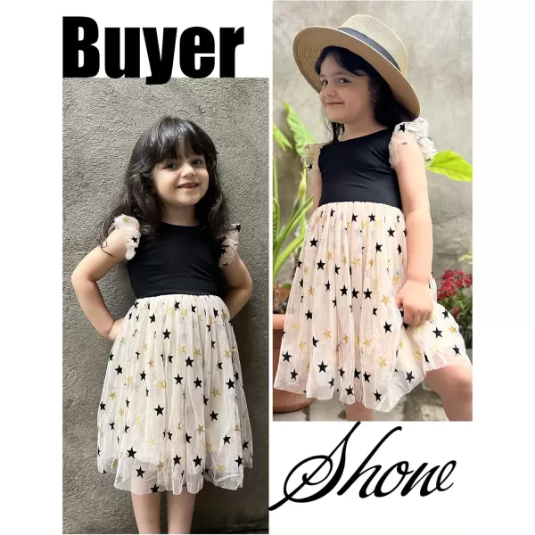 Arshiner Toddler Tutu Dress Little Girls Summer Tulle Backless Party Birthday Cotton Dresses 2-6Y