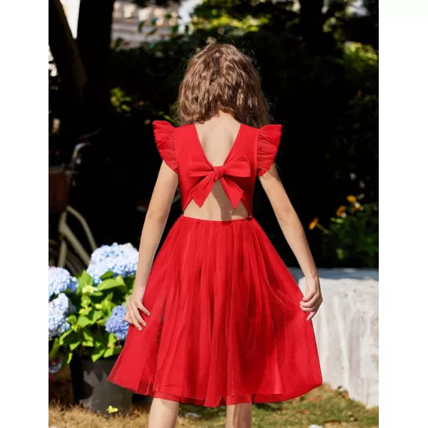 Arshiner Toddler Tutu Dress Little Girls Summer Tulle Backless Party Birthday Cotton Dresses 2-6Y
