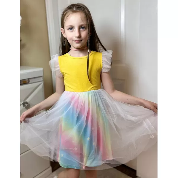 Arshiner Toddler Tutu Dress Little Girls Summer Tulle Backless Party Birthday Cotton Dresses 2-6Y