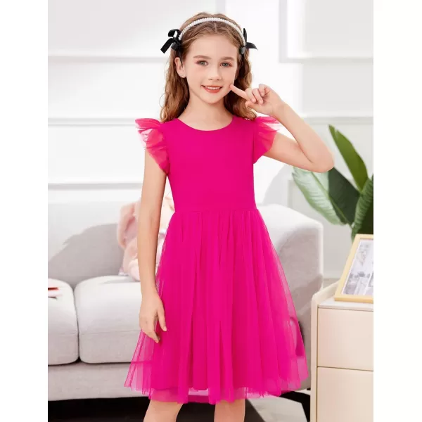 Arshiner Toddler Tutu Dress Little Girls Summer Tulle Backless Party Birthday Cotton Dresses 2-6Y