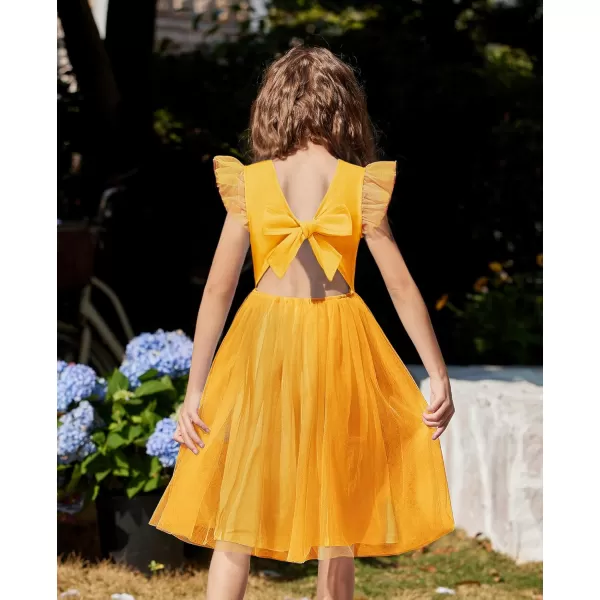Arshiner Toddler Tutu Dress Little Girls Summer Tulle Backless Party Birthday Cotton Dresses 2-6Y