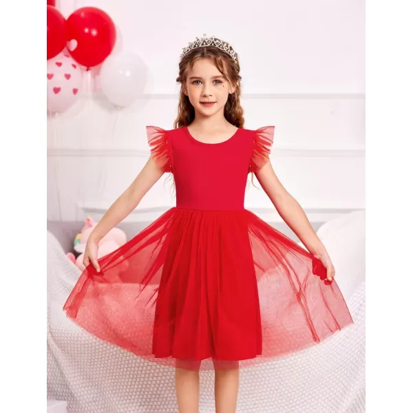 Arshiner Toddler Tutu Dress Little Girls Summer Tulle Backless Party Birthday Cotton Dresses 2-6Y