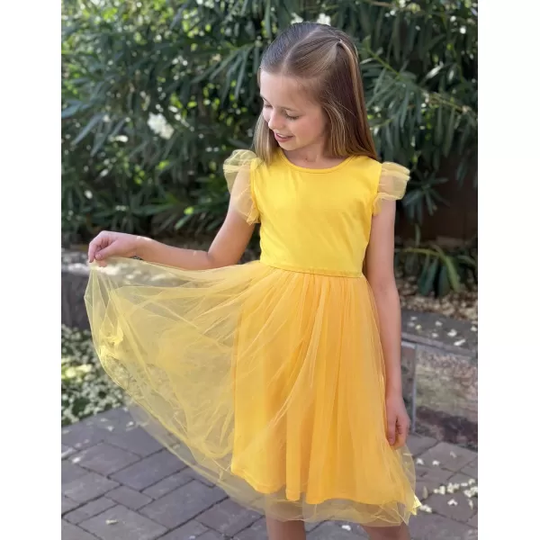 Arshiner Toddler Tutu Dress Little Girls Summer Tulle Backless Party Birthday Cotton Dresses 2-6Y