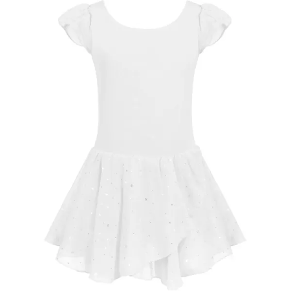Arshiner Girls Ruffle Sleeve Ballet Dance Dress Tutu Skirted Leotard