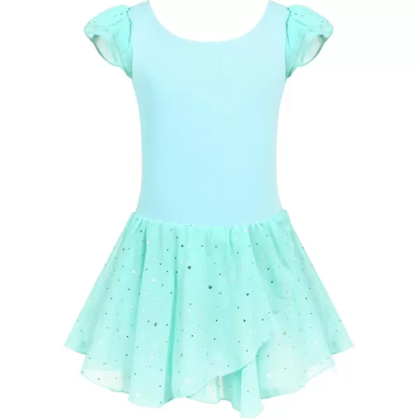 Arshiner Girls Ruffle Sleeve Ballet Dance Dress Tutu Skirted Leotard