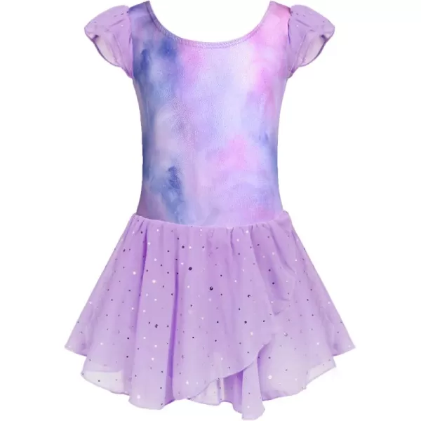 Arshiner Girls Ruffle Sleeve Ballet Dance Dress Tutu Skirted Leotard