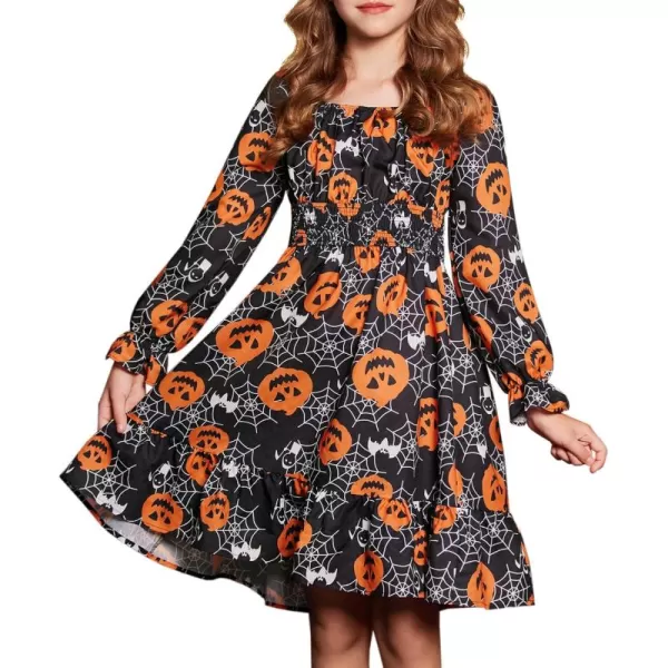 Arshiner Girls Tie Back Short Sleeve Ruffle Hem Off Shoulder Casual Elegant Dresses 4-12 Years