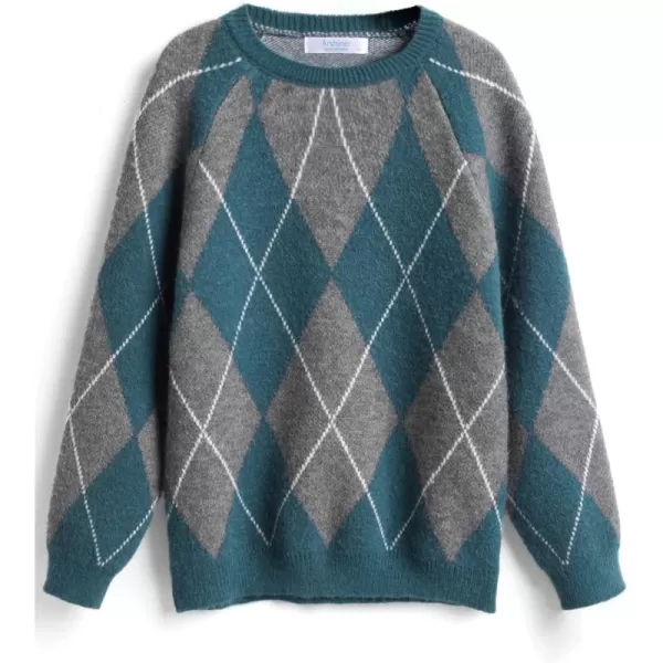Arshiner Kids Boys Pullover Crewneck Sweater Long Sleeve Knit Stripe Casual Sweater for 5-13Years