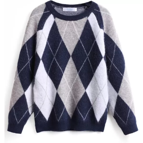 Arshiner Kids Boys Pullover Crewneck Sweater Long Sleeve Knit Stripe Casual Sweater for 5-13Years