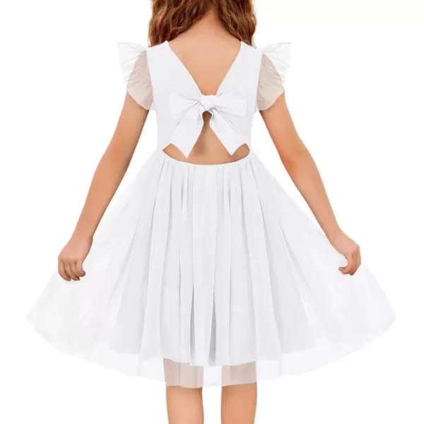 Arshiner Toddler Tutu Dress Little Girls Summer Tulle Backless Party Birthday Cotton Dresses 2-6Y