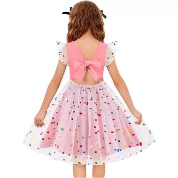 Arshiner Toddler Tutu Dress Little Girls Summer Tulle Backless Party Birthday Cotton Dresses 2-6Y