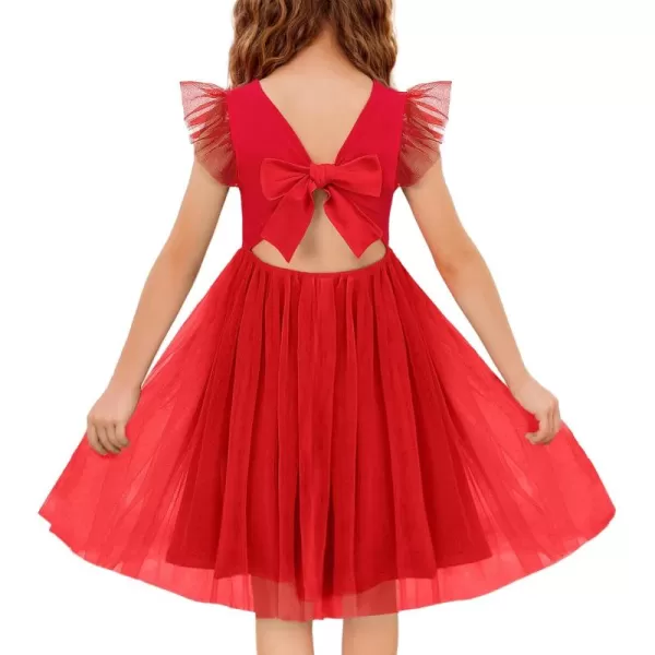 Arshiner Toddler Tutu Dress Little Girls Summer Tulle Backless Party Birthday Cotton Dresses 2-6Y