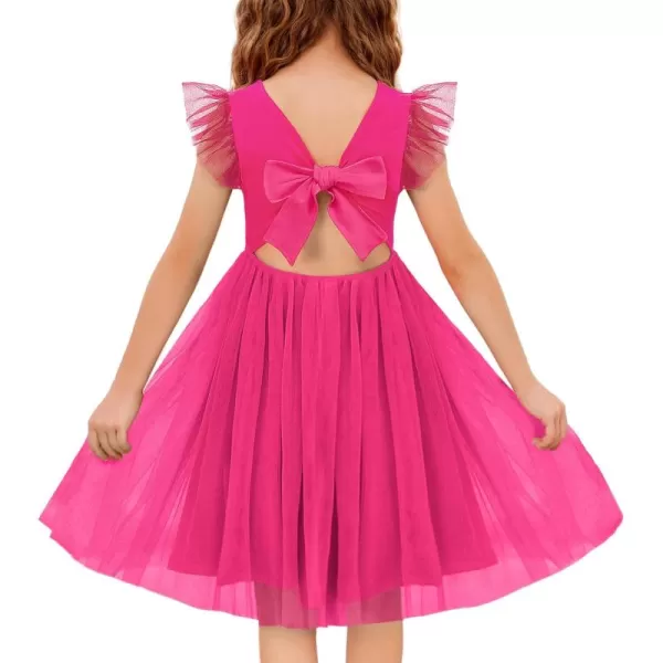 Arshiner Toddler Tutu Dress Little Girls Summer Tulle Backless Party Birthday Cotton Dresses 2-6Y