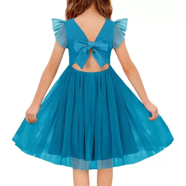 Arshiner Toddler Tutu Dress Little Girls Summer Tulle Backless Party Birthday Cotton Dresses 2-6Y