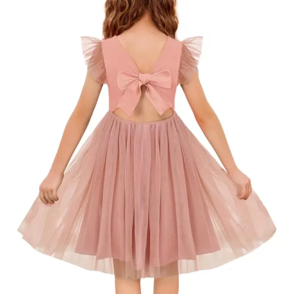 Arshiner Toddler Tutu Dress Little Girls Summer Tulle Backless Party Birthday Cotton Dresses 2-6Y