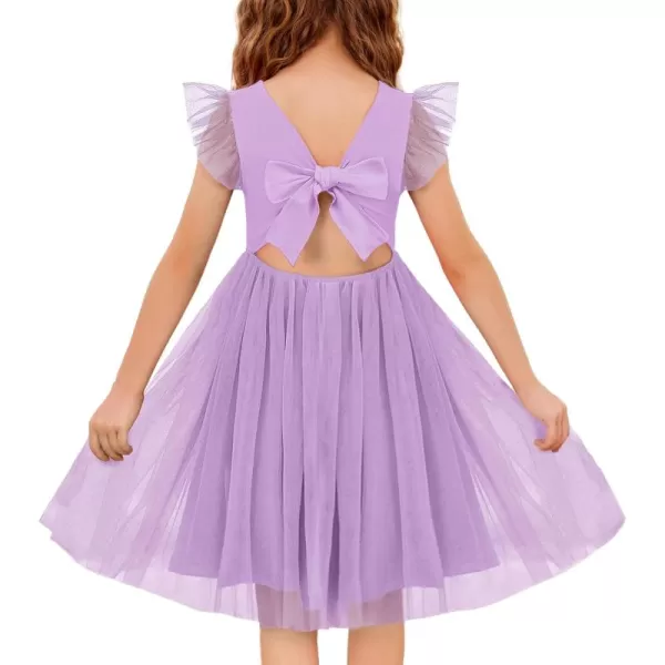 Arshiner Toddler Tutu Dress Little Girls Summer Tulle Backless Party Birthday Cotton Dresses 2-6Y