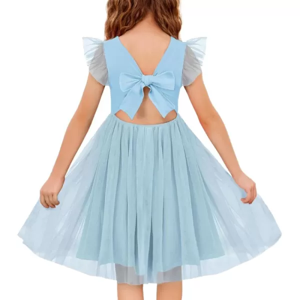 Arshiner Toddler Tutu Dress Little Girls Summer Tulle Backless Party Birthday Cotton Dresses 2-6Y