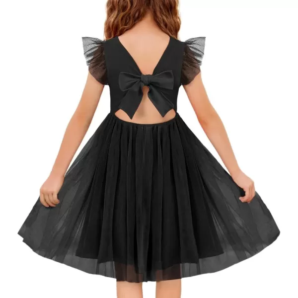 Arshiner Toddler Tutu Dress Little Girls Summer Tulle Backless Party Birthday Cotton Dresses 2-6Y