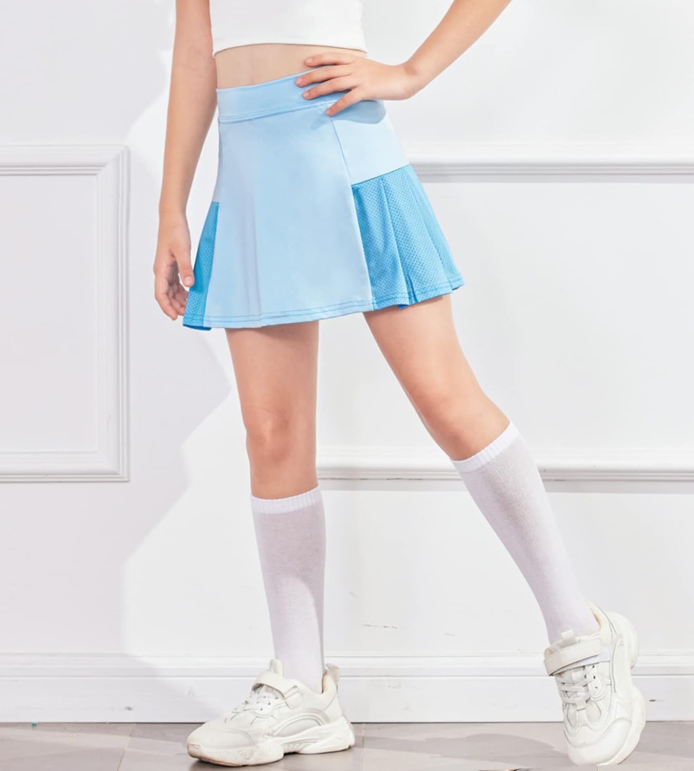 Arshiner Girl's Sport Skirts with Shorts Athletic Pleated Skort Colorful Performance Skorts