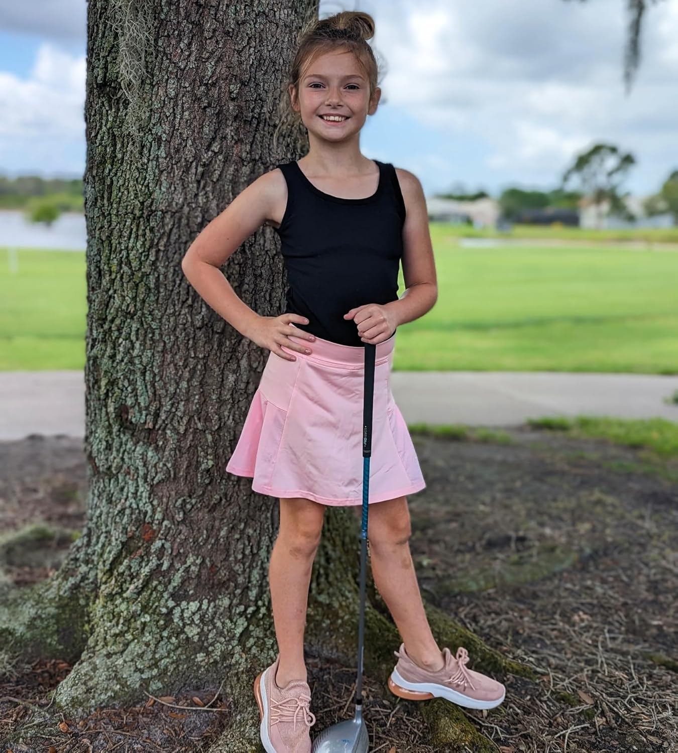 Arshiner Girl's Sport Skirts with Shorts Athletic Pleated Skort Colorful Performance Skorts