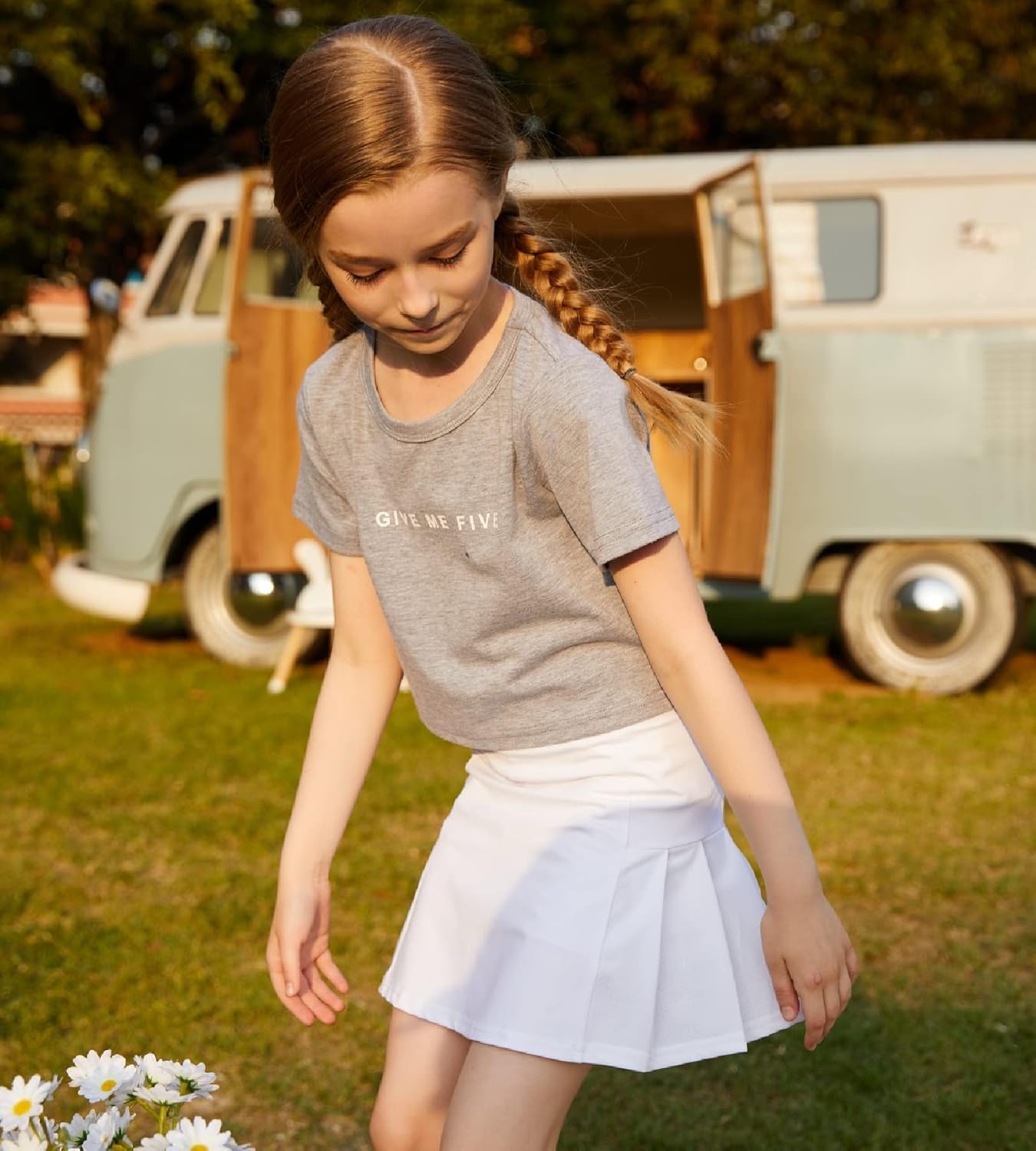 Arshiner Girl's Sport Skirts with Shorts Athletic Pleated Skort Colorful Performance Skorts
