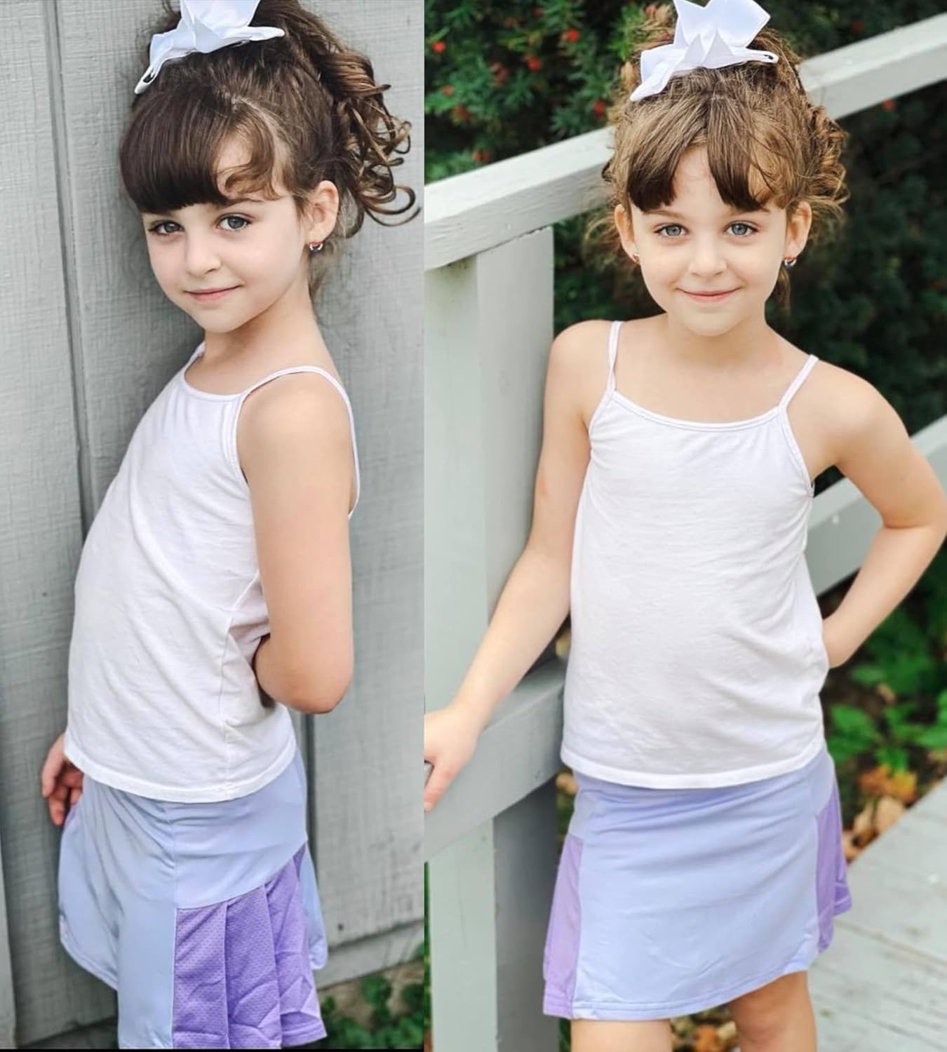 Arshiner Girl's Sport Skirts with Shorts Athletic Pleated Skort Colorful Performance Skorts