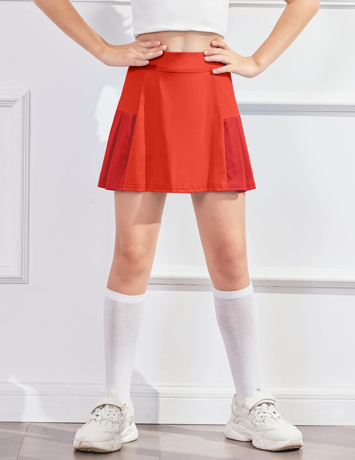 Arshiner Girl's Sport Skirts with Shorts Athletic Pleated Skort Colorful Performance Skorts