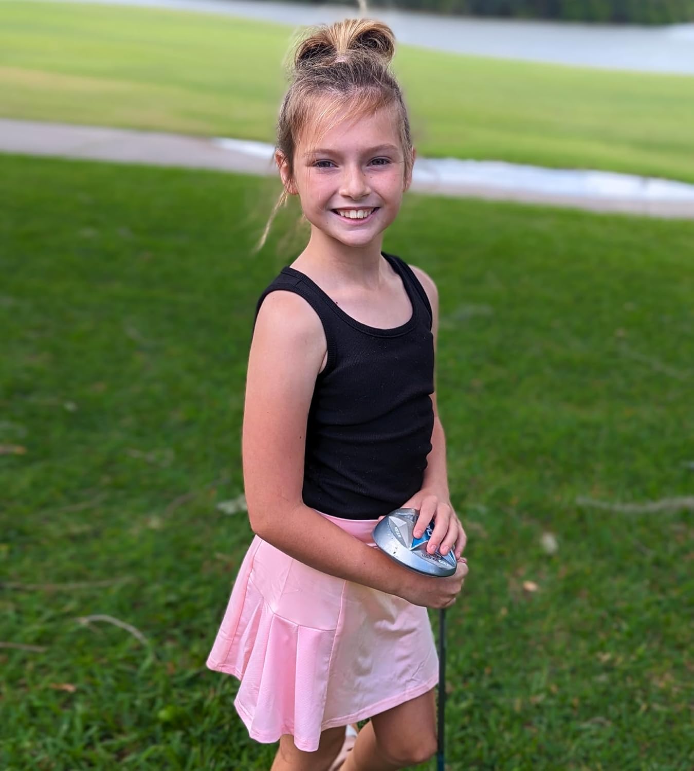 Arshiner Girl's Sport Skirts with Shorts Athletic Pleated Skort Colorful Performance Skorts