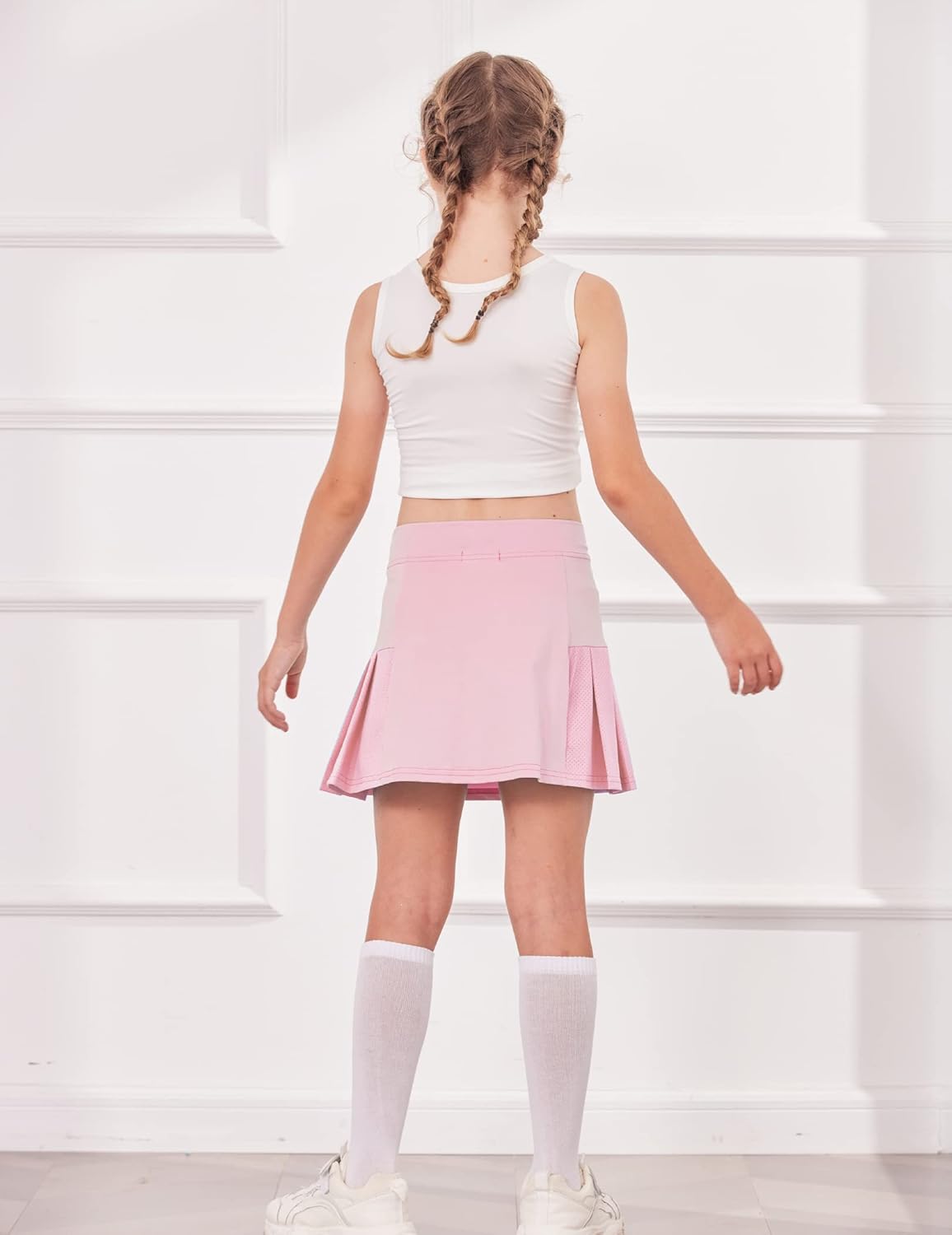 Arshiner Girl's Sport Skirts with Shorts Athletic Pleated Skort Colorful Performance Skorts